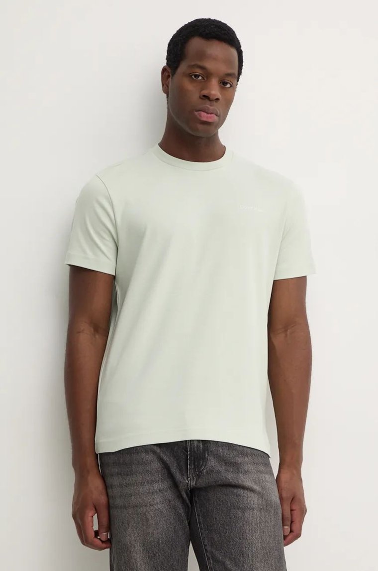 Calvin Klein t-shirt bawełniany męski kolor szary gładki K10K109894