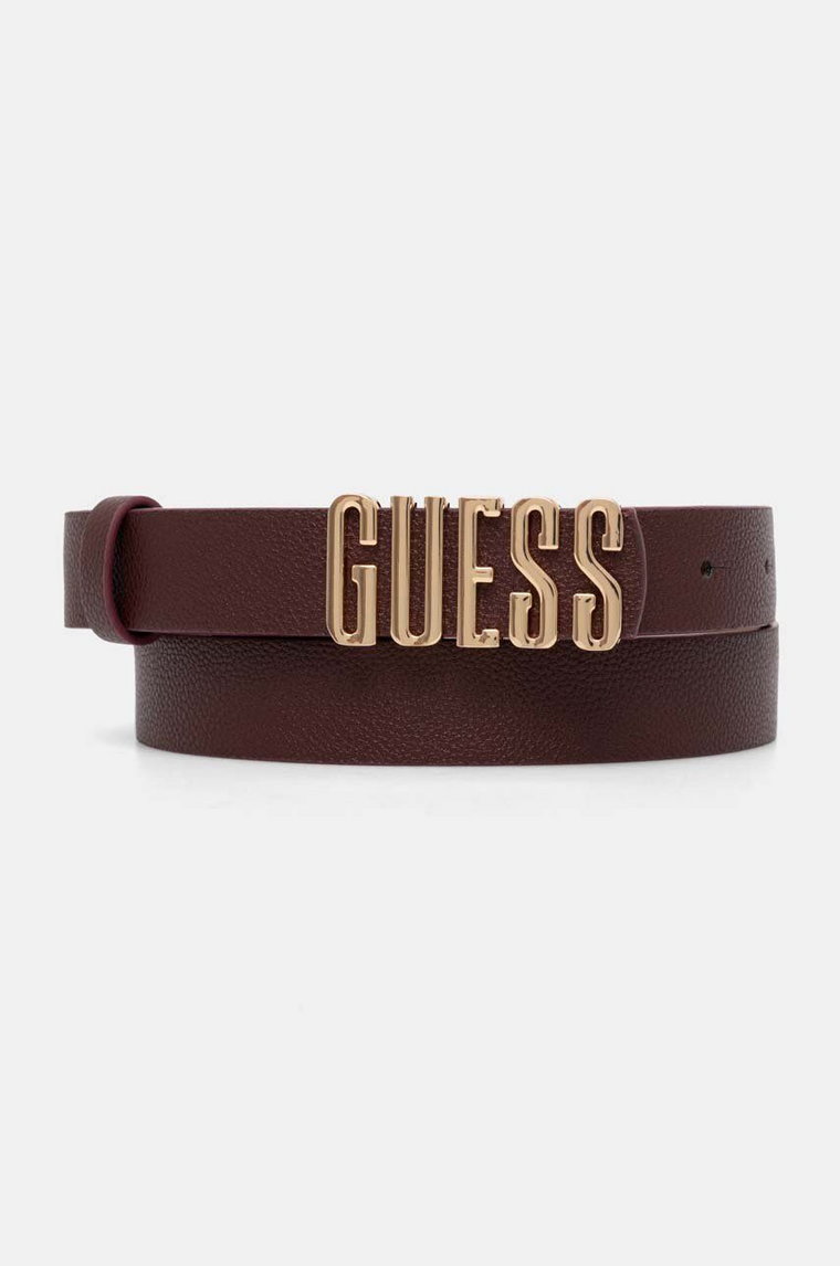 Guess pasek MERDIAN damski kolor bordowy BW9114 P4225