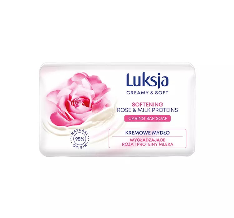 LUKSJA CREAMY & SOFT MYDŁO W KOSTCE RÓŻA I PROTEINY MLEKA 90G