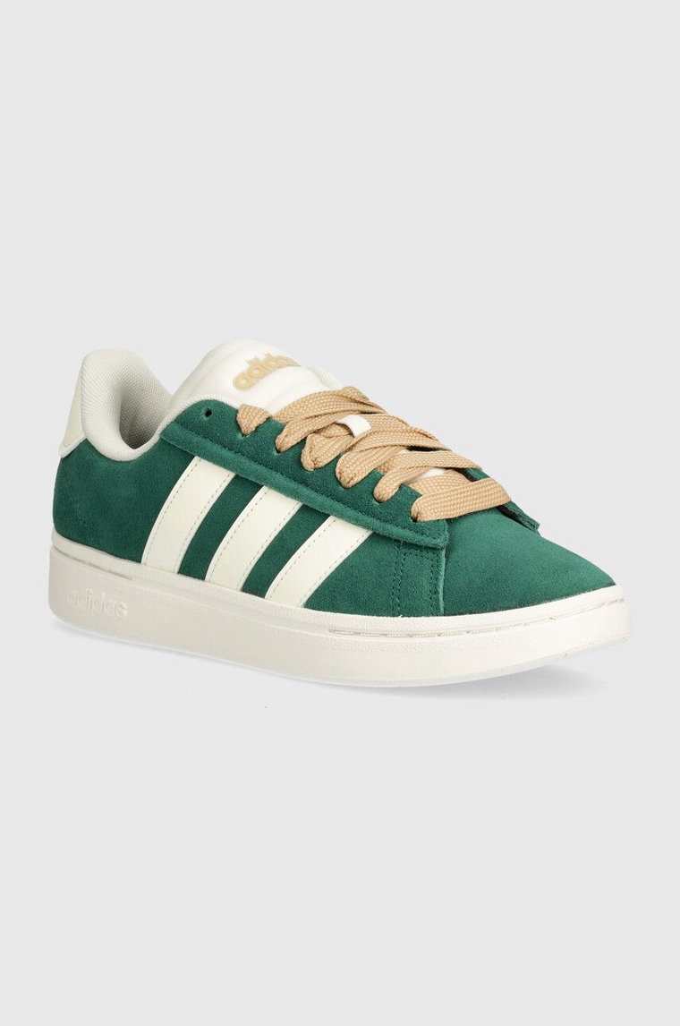 adidas sneakersy zamszowe Grand Court Alpha kolor zielony IH3850