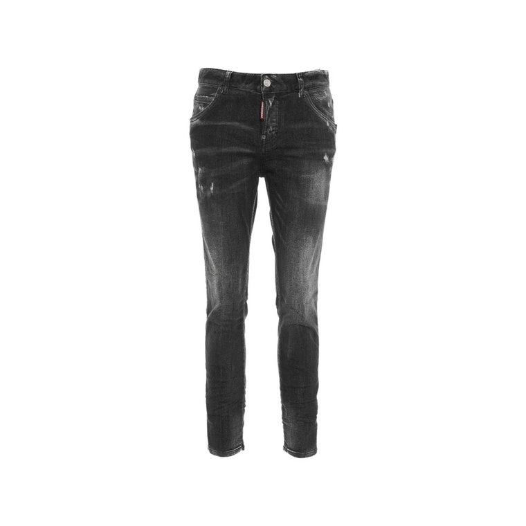 Szare Jeansy Slim-Fit dla Kobiet Dsquared2