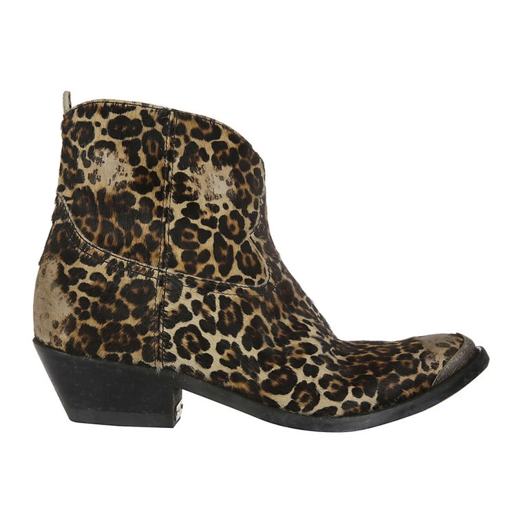 Leopard Horsey Upper Cowboy Buty Golden Goose