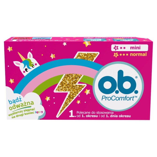 O.B. Teens ProComfort Mini tampony 8szt + ProComfort Normal tampony 8szt.