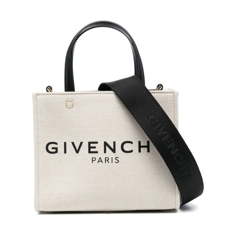 Torba z nadrukiem logo w kolorze beżowym Givenchy