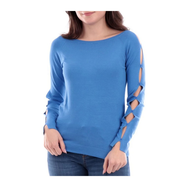 Niebieski Sweter z Wycięciami Liu Jo