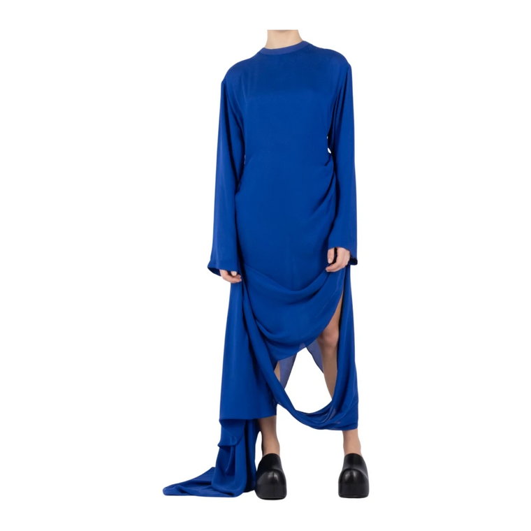 Jedwabna Sukienka Elektryczny Niebieski Nieregularny Acne Studios