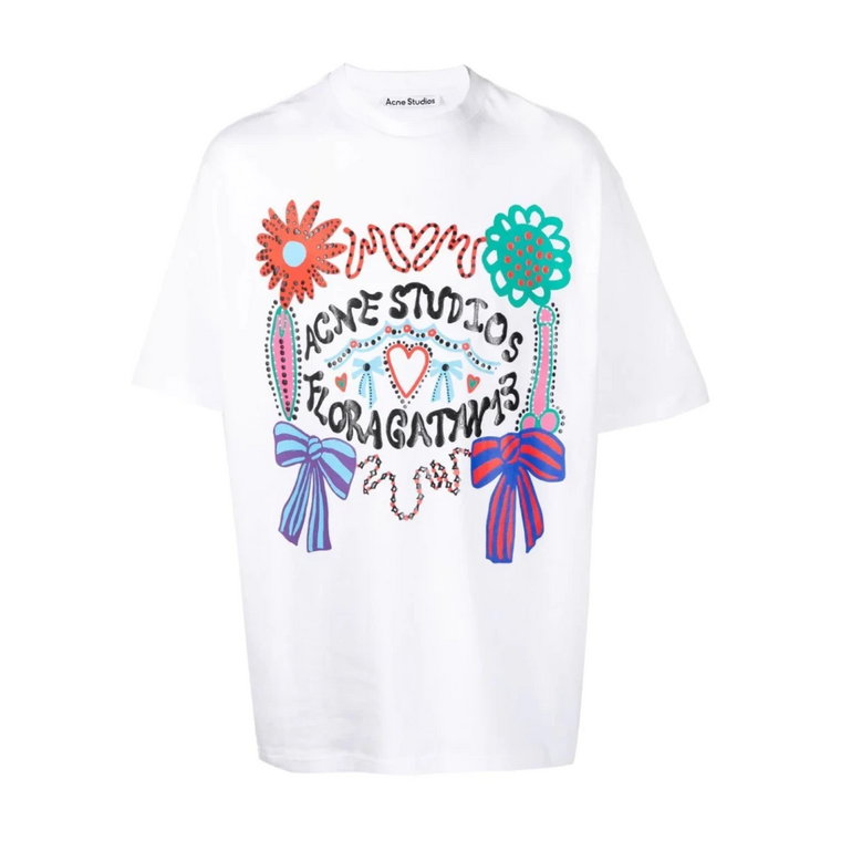 Enriko Flower Logo Oversize T-Shirt Acne Studios