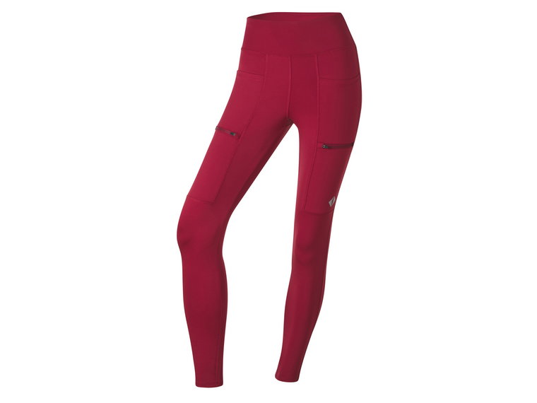 CRIVIT Legginsy funkcyjne damskie z wysokim stanem (Czerwony, XS (32/34))