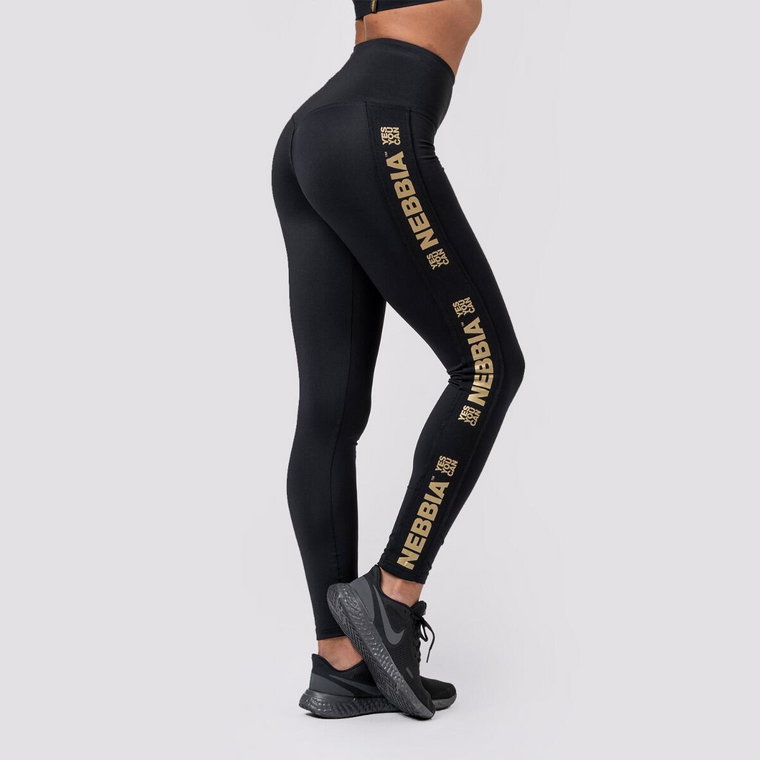 Legginsy fitness damskie Nebbia Intense Gold Classic Czarne