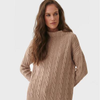 Sweter Wenwena T2221.098 Beżowy Relaxed Fit
