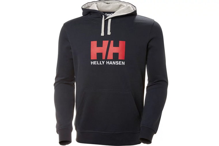 Helly Hansen Logo Hoodie 33977-597, Męskie, Granatowe, bluzy, bawełna, rozmiar: L