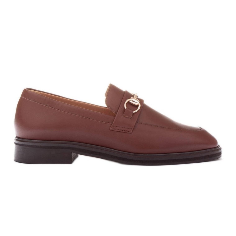 Marco Shoes Loafersy półbuty damskie brązowe