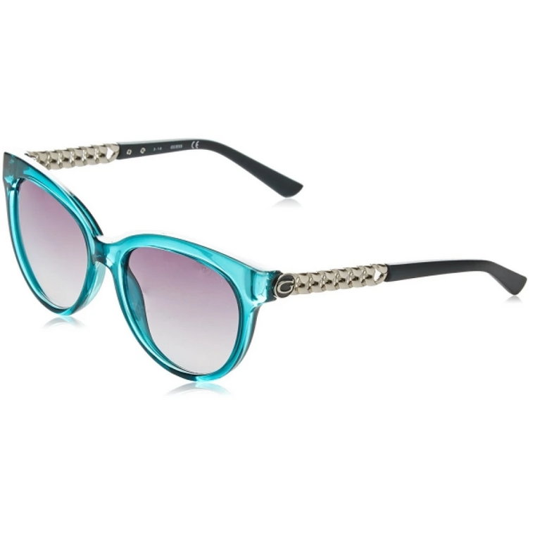Niebieskie Wstrzyknięte Okulary Przeciwsłoneczne dla Kobiet Guess