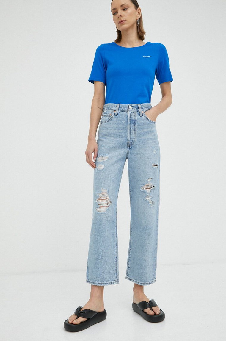 Levi's jeansy Ribcage Straight damskie high waist