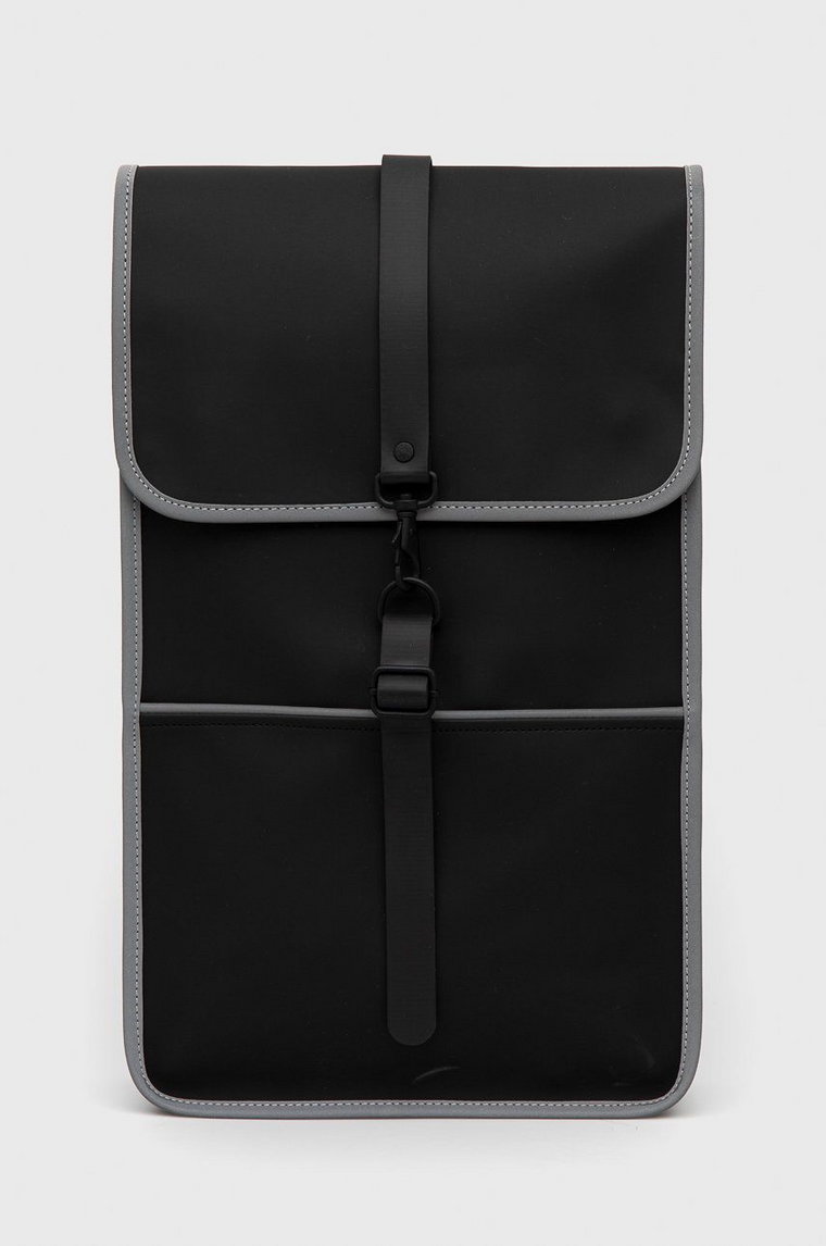 Rains plecak 14090 Backpack Reflective kolor czarny duży gładki 14090.70-BlackRefle