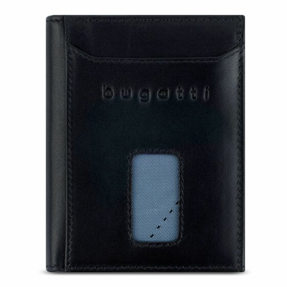 bugatti Secure Slim Portfel Ochrona RFID Skórzany 8 cm schwarz