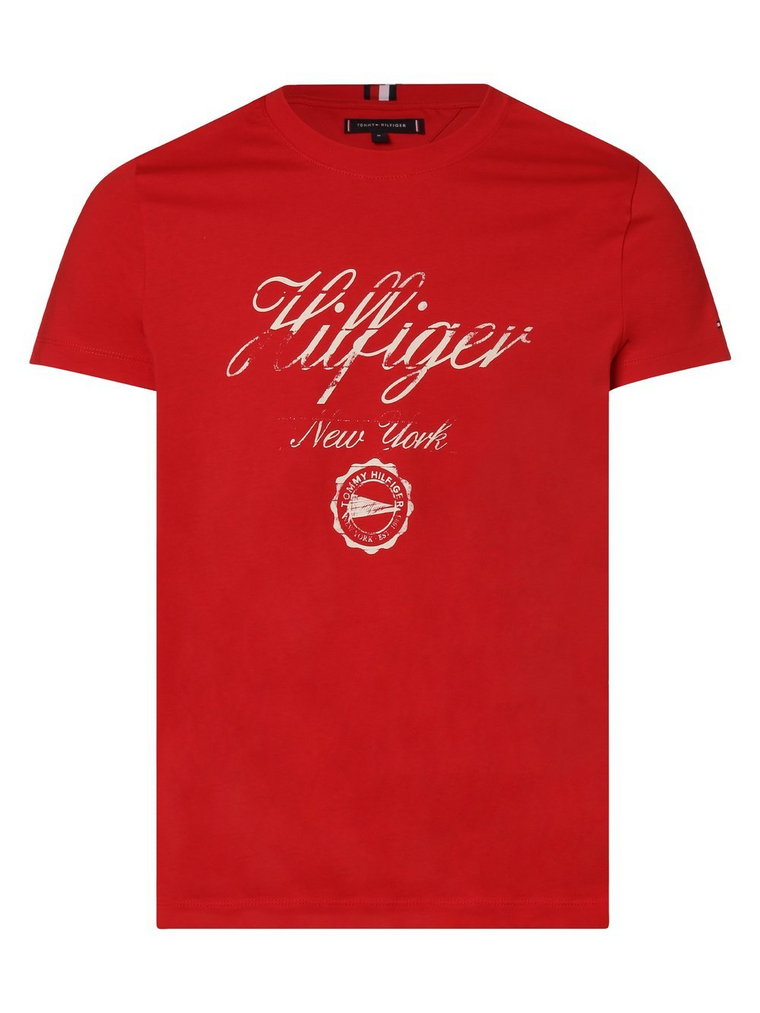 Tommy Hilfiger - T-shirt męski, czerwony