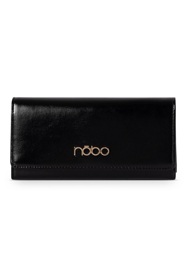 Duży portfel Nobo z klapką czarny
