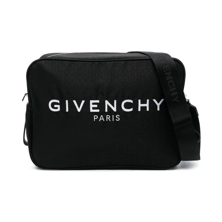 Czarna torba dziecięca z motywem monogramu Givenchy