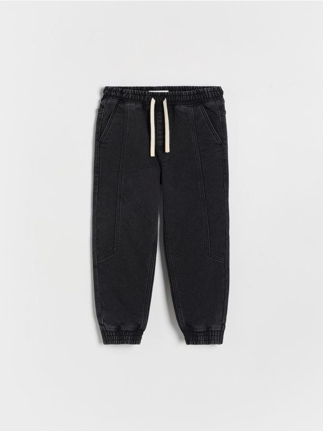 Reserved - Elastyczne jeansy jogger - czarny
