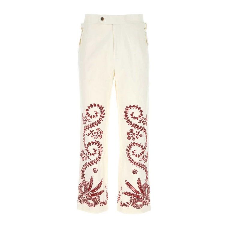 Ivory bawełniane spodnie Bode