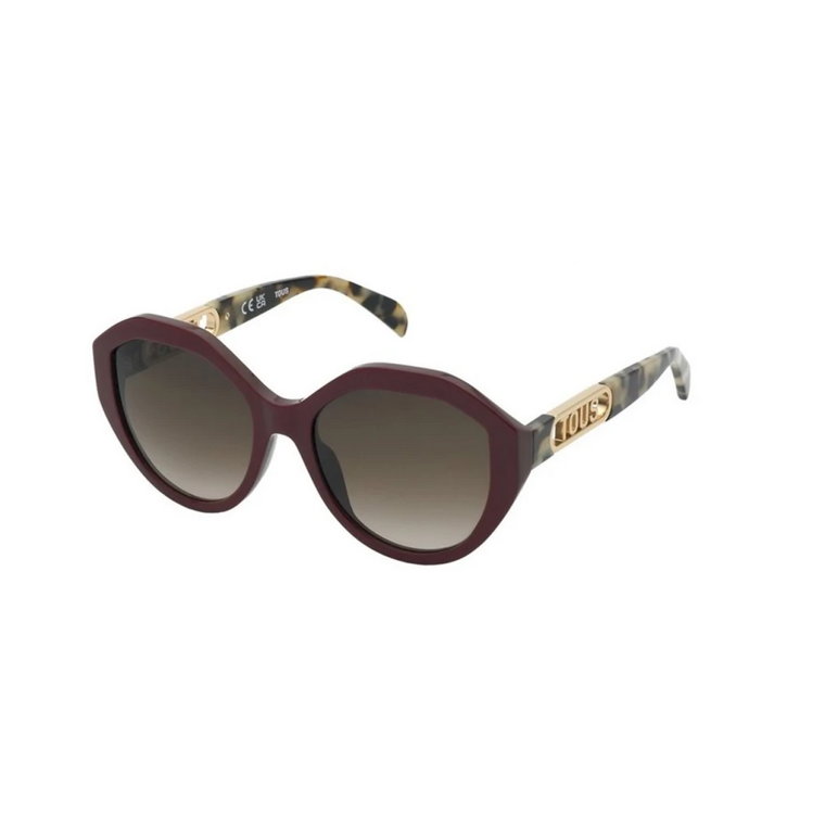 Okulary przeciwsłoneczne Shiny Bordeaux z brązowymi soczewkami Gradient Tous
