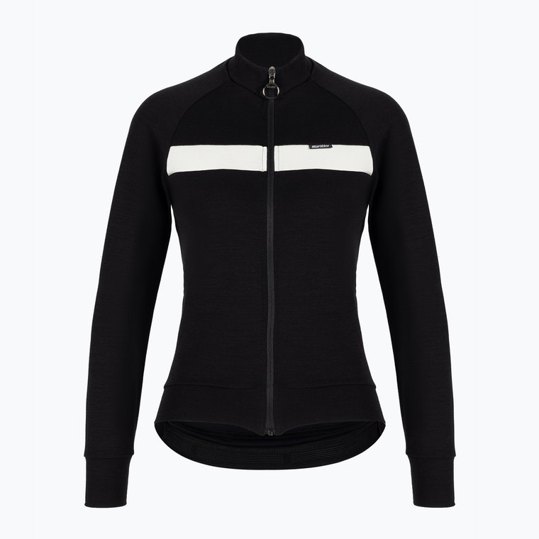 Bluza rowerowa męska Santini Adapt Wool Thermal Jersey nero