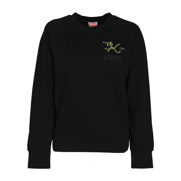 Czarny Crest Logo Raglan Sweatshirt Kenzo