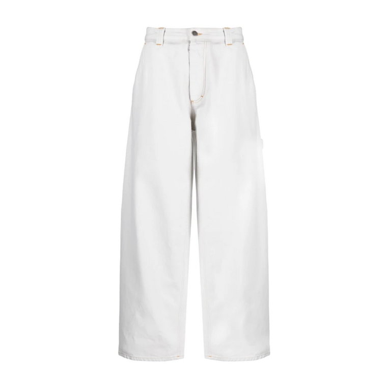 Białe spodnie Wide-Leg Maison Margiela