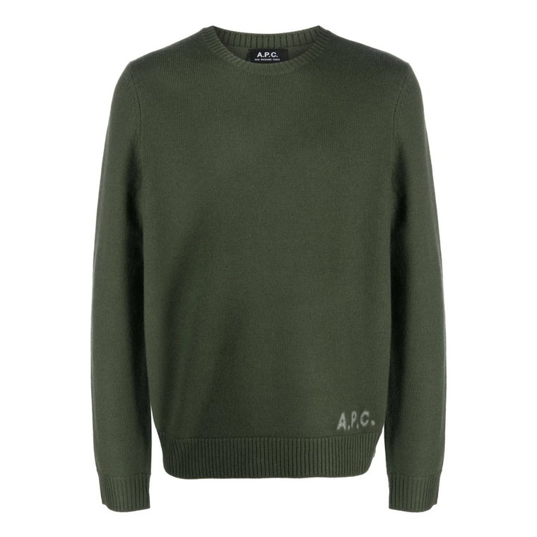 Zielony Sweter z Logo A.p.c.