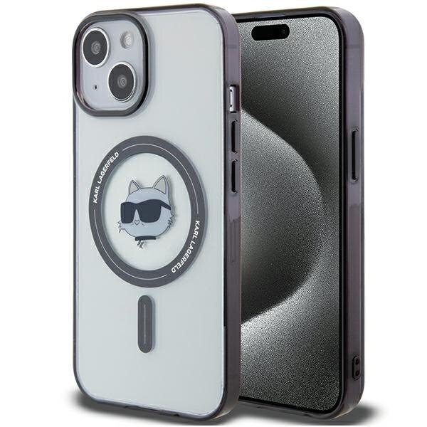 Karl Lagerfeld KLHMP15SHCHNOTK iPhone 15 6.1" transparent hardcase IML Choupette`s Head MagSafe