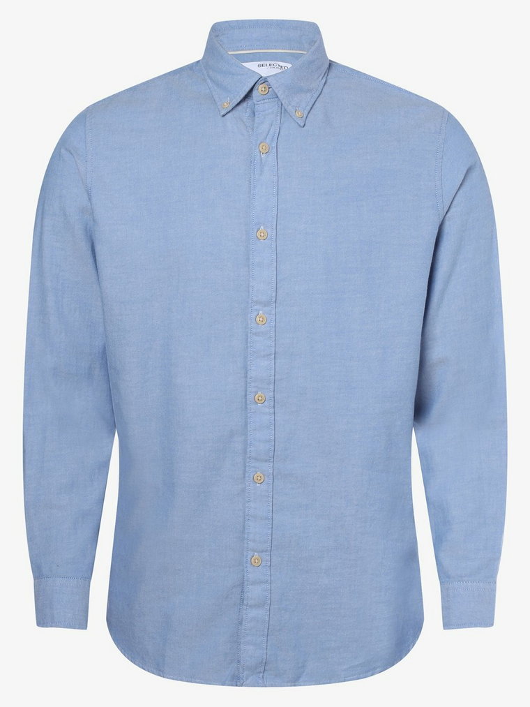Selected - Koszula męska  SLHSlimfannel, niebieski