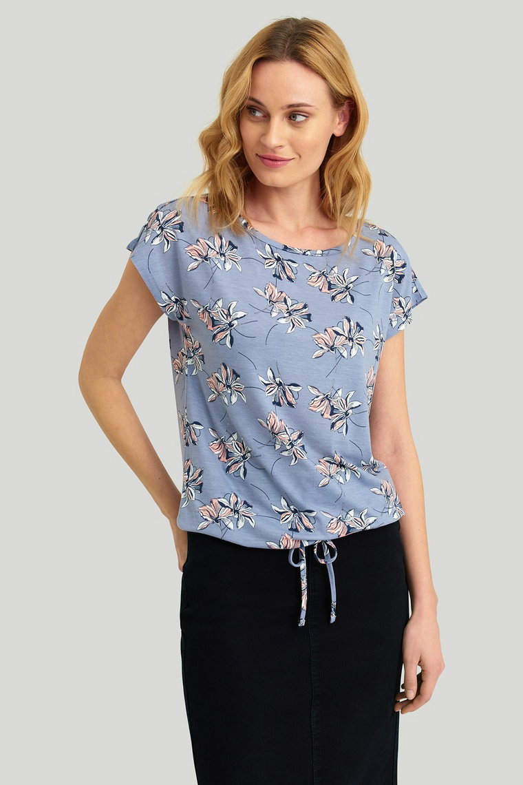 T-shirt damski w kwiaty