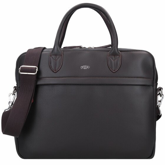 Jump Uppsala Briefcase Leather 35 cm Laptop Compartment chocolat