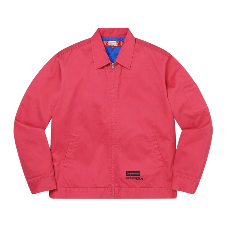 Limitowana edycja Printed Work Jacket Bright Pink Comme des Garçons