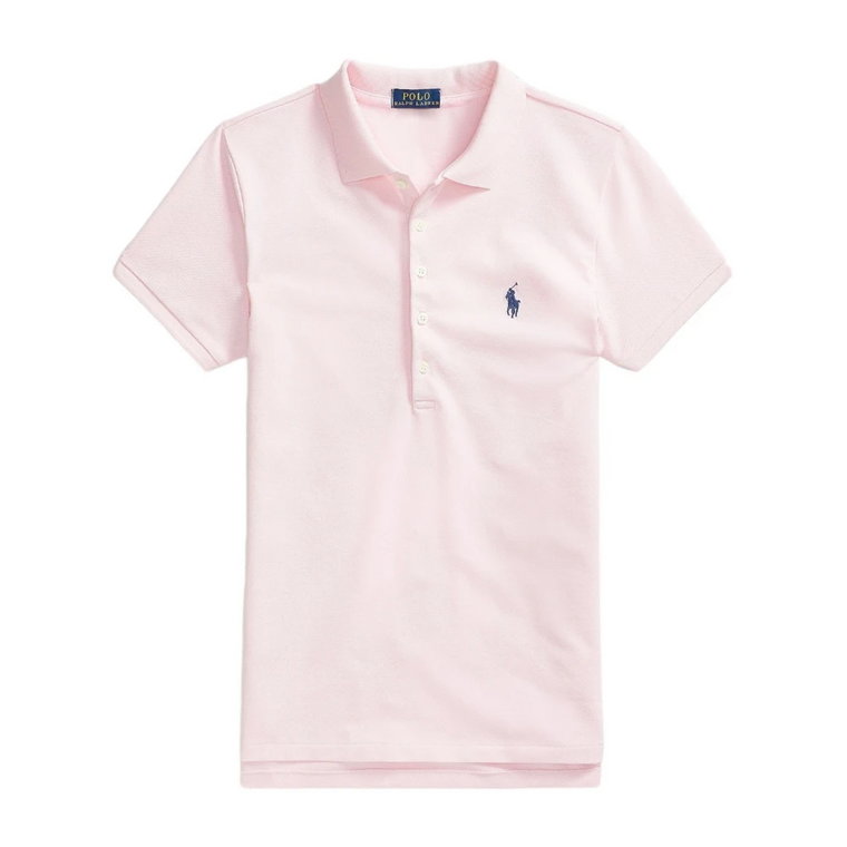 Różowa Koszulka Polo z Logo Konia Ralph Lauren