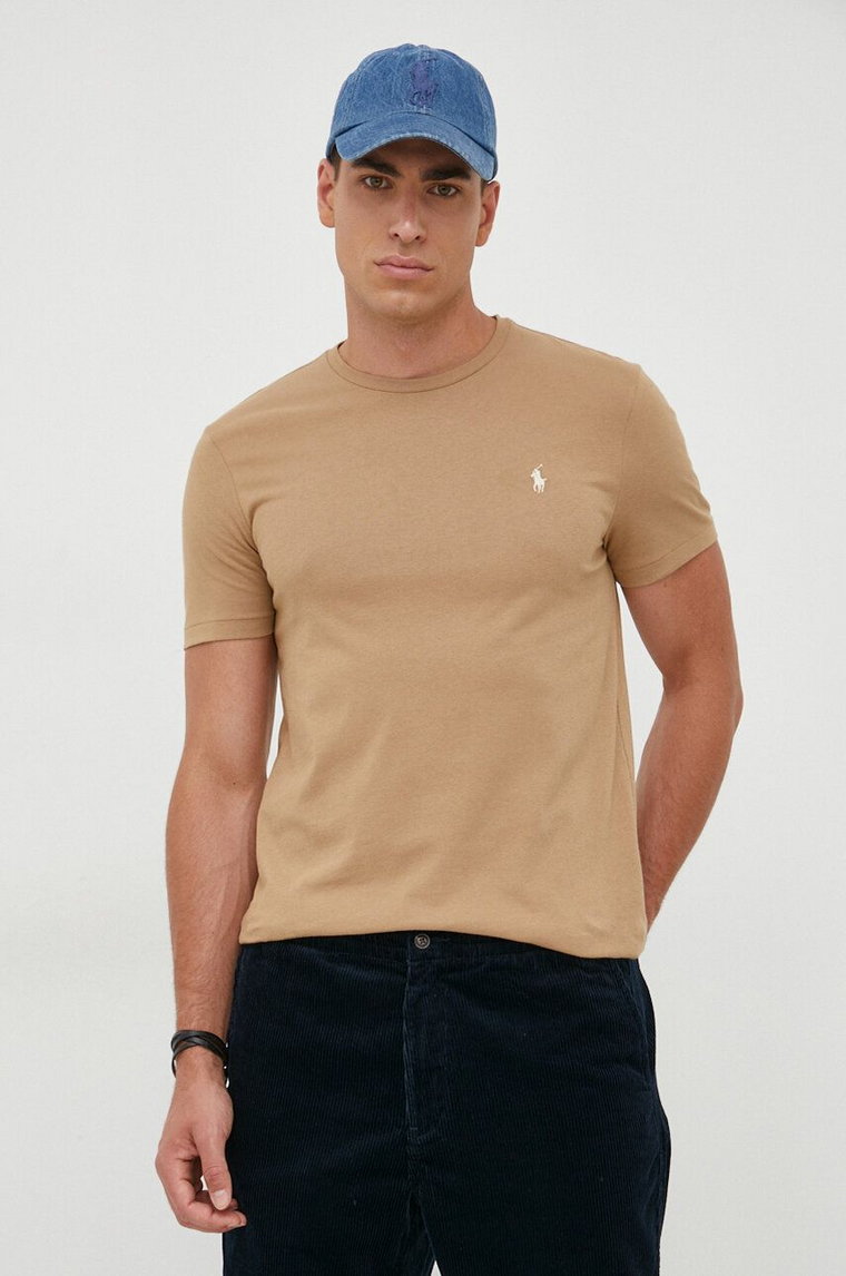 Polo Ralph Lauren t-shirt bawełniany kolor beżowy