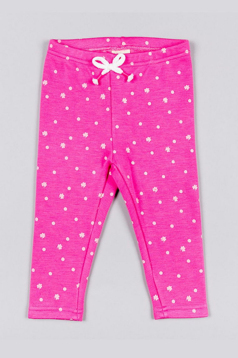 zippy legginsy dziecięce kolor różowy wzorzyste
