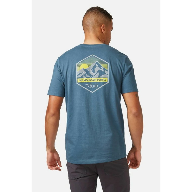 Męska koszulka Rab Stance Mountain Peak Tee orion blue - L