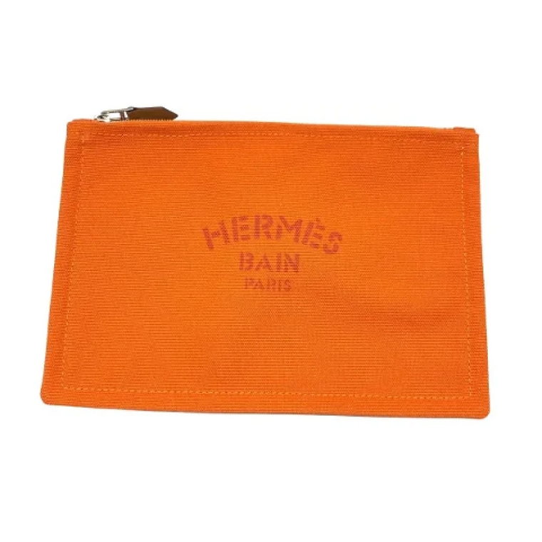 Pre-owned Canvas clutches Hermès Vintage