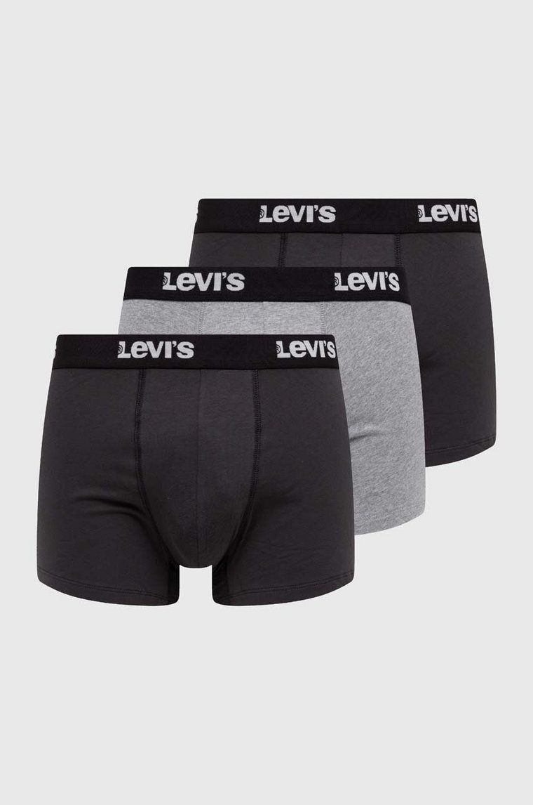 Levi's bokserki 3-pack męskie kolor szary