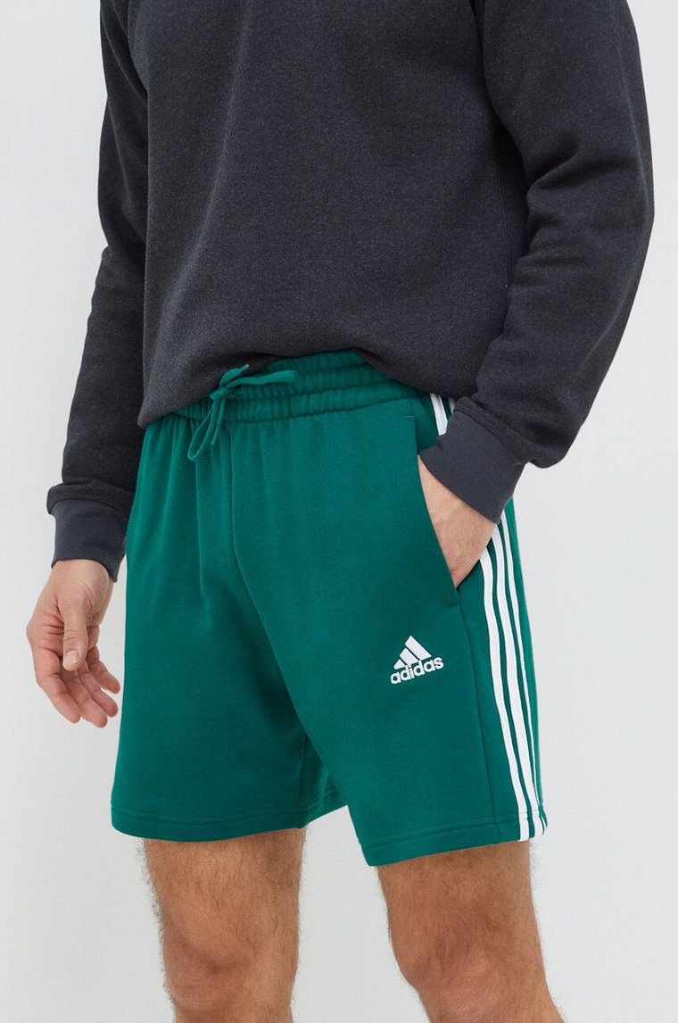 adidas szorty bawełniane kolor zielony IS1342