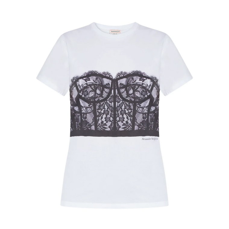 T-shirt z nadrukiem Alexander McQueen