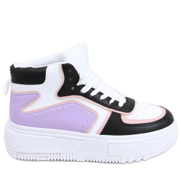 Sneakersy za kostkę Storm BLACK/PURPLE czarne wielokolorowe