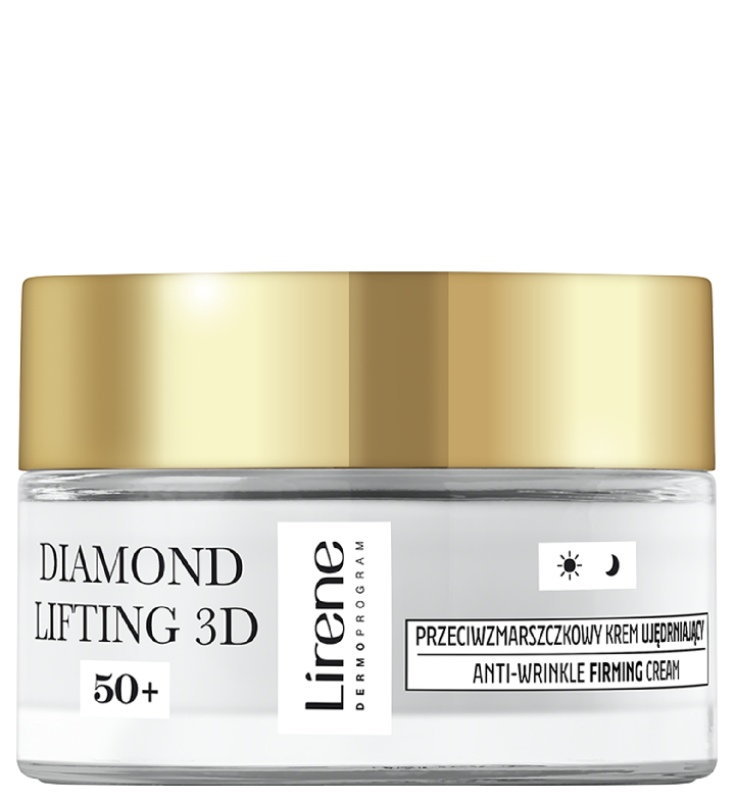 Lirene Diamentowy Lifting 3D Przeciwzmarszczkowy krem ujędrniający 50+ 50ml