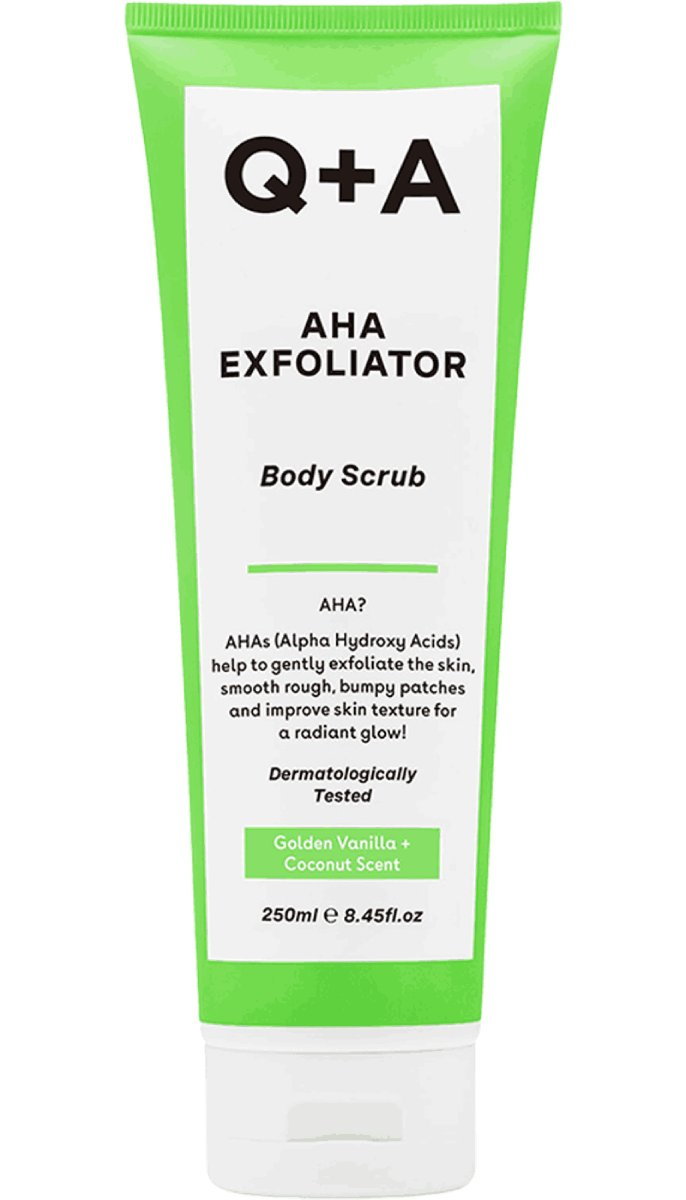 Q+A Exfoliator AHA - Wygładzający peeling do ciała z kwasami 250ml