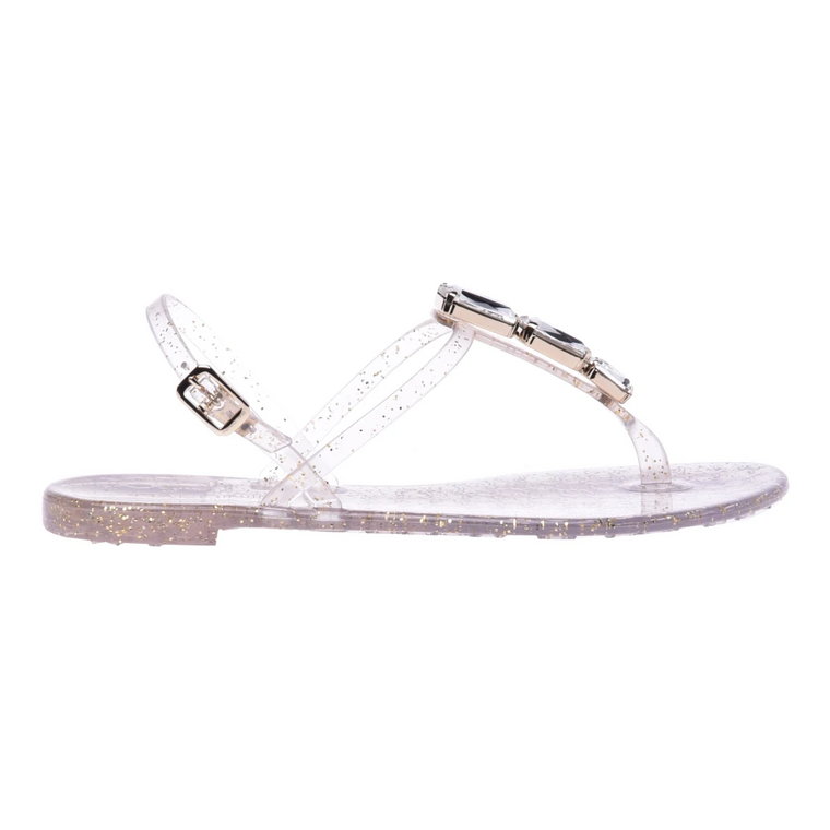 Transparent rubber thong sandals Baldinini