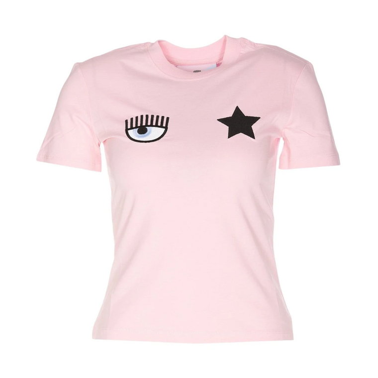 T-shirt Crop Eye Star Graficzny Print Chiara Ferragni Collection