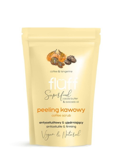 Fluff Coffee Scrub peeling kawowy do ciała Antycellulitowy & Ujędrniający Mandarynka 100g