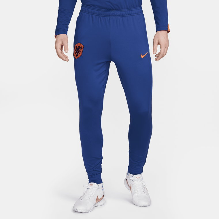 Męskie spodnie piłkarskie z dzianiny Nike Dri-FIT Holandia Strike - Niebieski